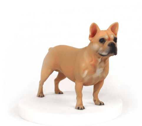 Hand-painted custom figurine of a French bulldog