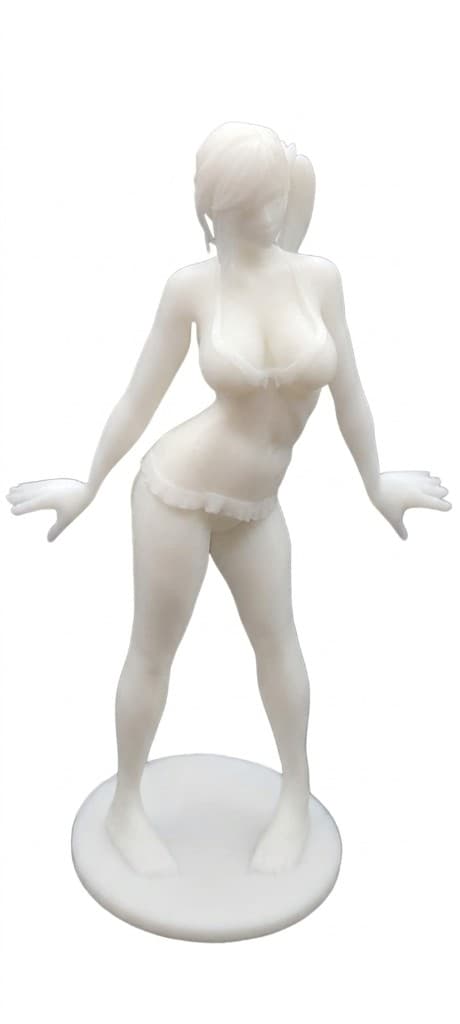 Single-color resin figurine of a woman